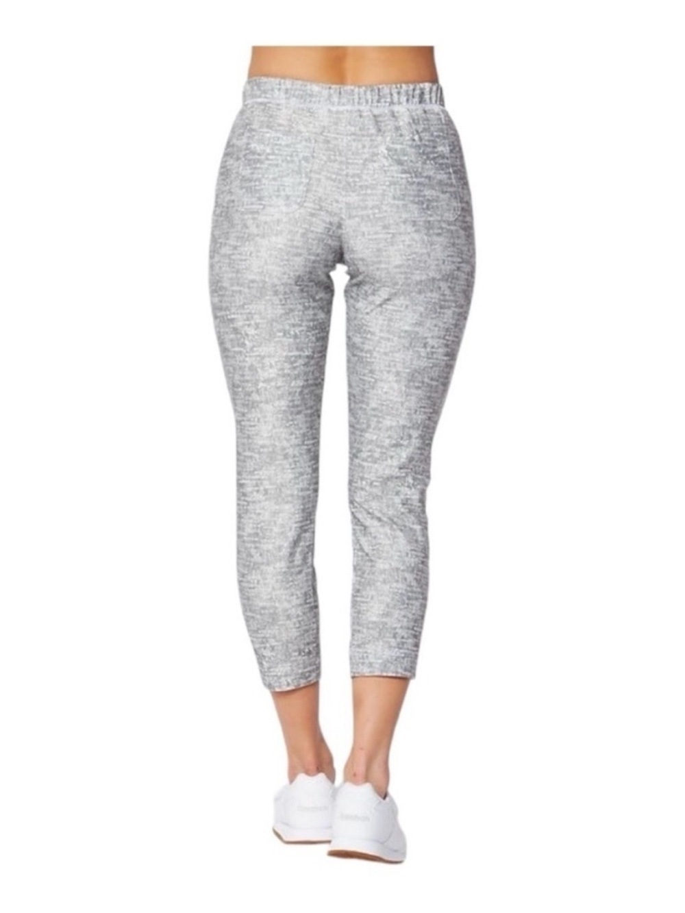 Scorpio Sol NWT Fare Crop Jogger White Distressed Heather Size Small - Picture 3 of 11